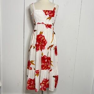 White closet floral midi sundress size small